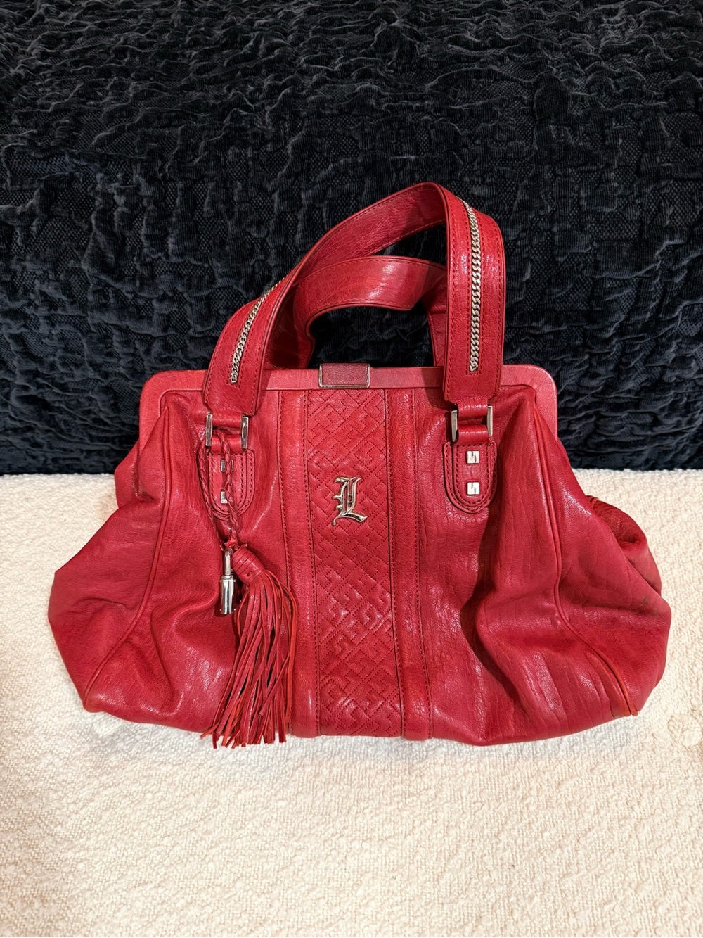 L.A.M.B. Red leather purse